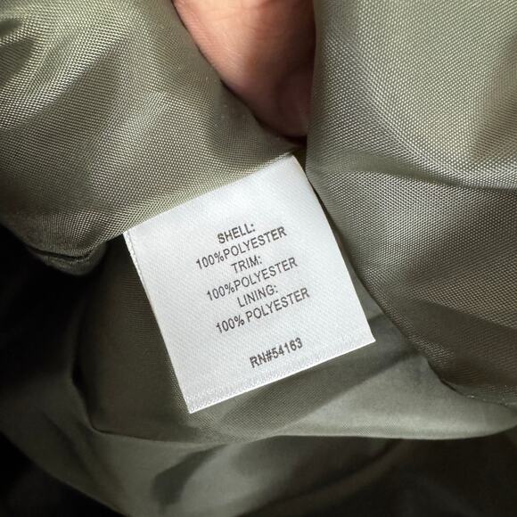 GH Bass & Co Quilted Lightweight Snap Puffer Olive Green Jacket US Women's S - Picture 4 of 6